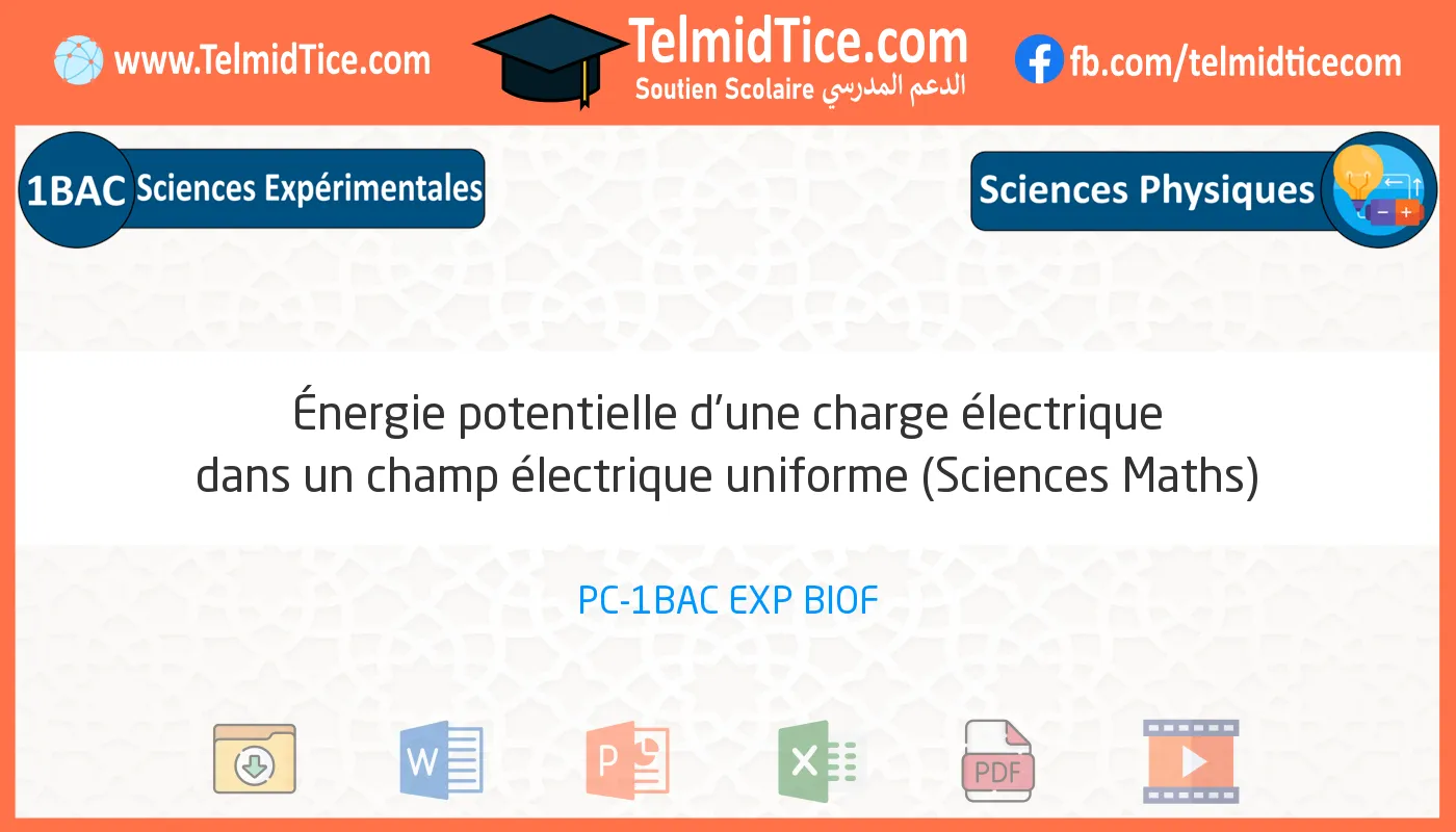 1bac-exp-s2-b-Énergie-potentielle-d'une-charge-électrique-dans-un-champ-électrique-uniforme-(Sciences-Maths)