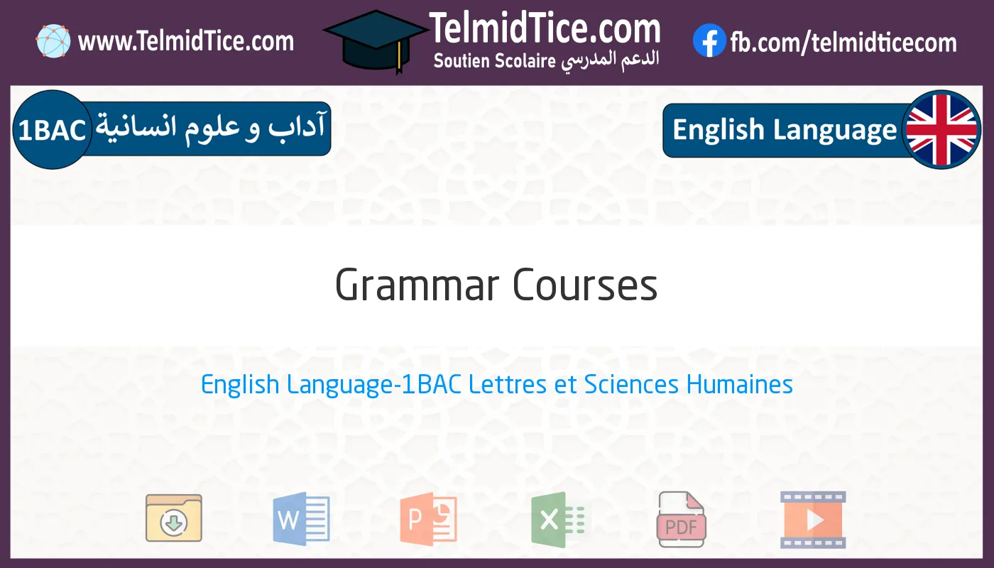 1bac-lettres-hum-s1-a-Grammar-Courses